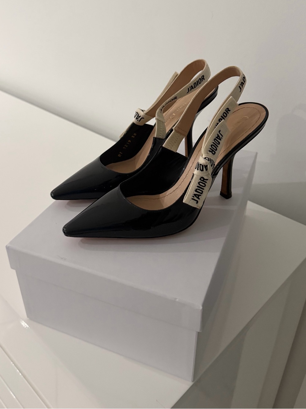 Dior Black Patent J'Adior Slingback Pumps - Picture 2 of 3